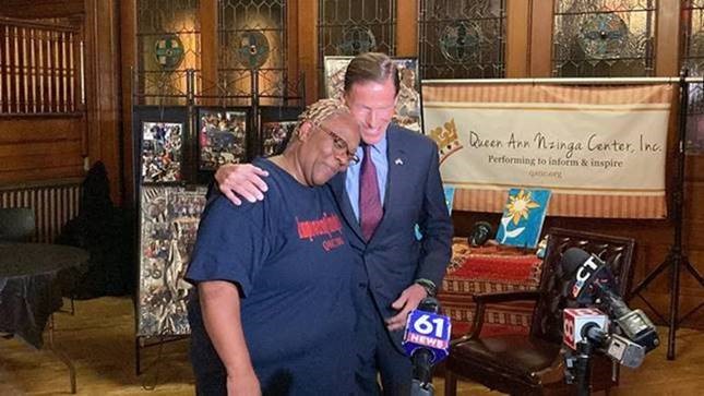 Blumenthal announced a grant for the Queen Ann Nzinga Center in New Britain to empower youth through multidisciplinary arts education. 